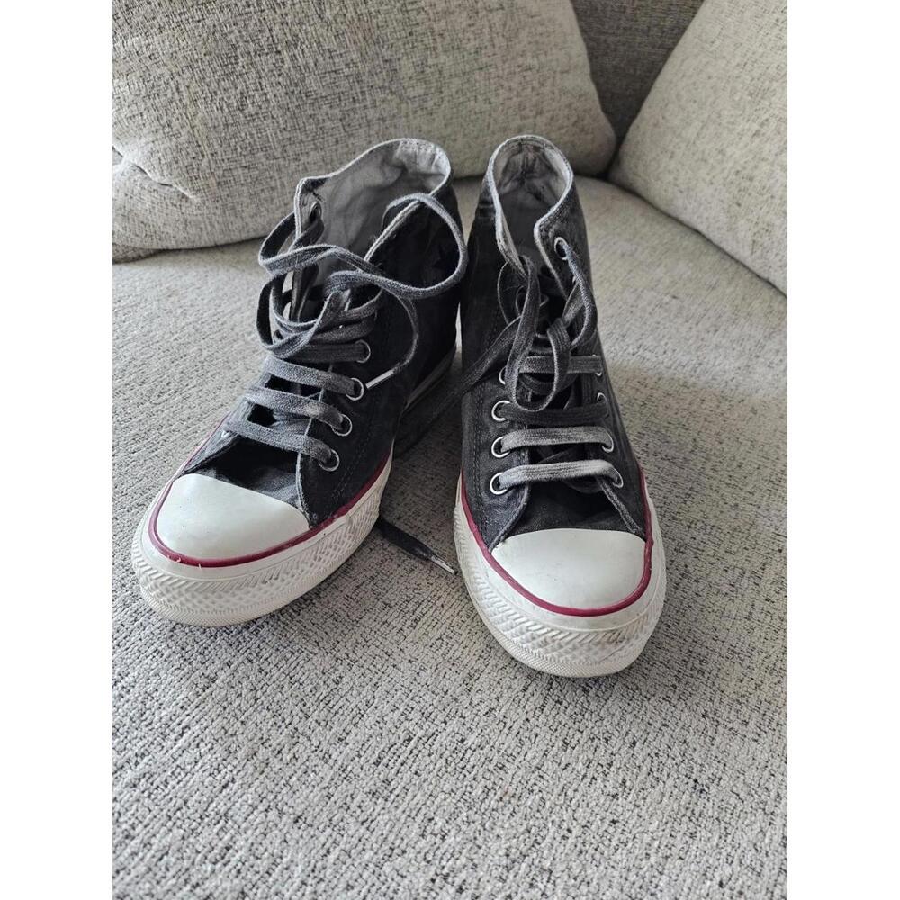 Converse Chuck Taylor All Star Lux Hi High Hidden Heel Wedge Grey Women’s Sz 8